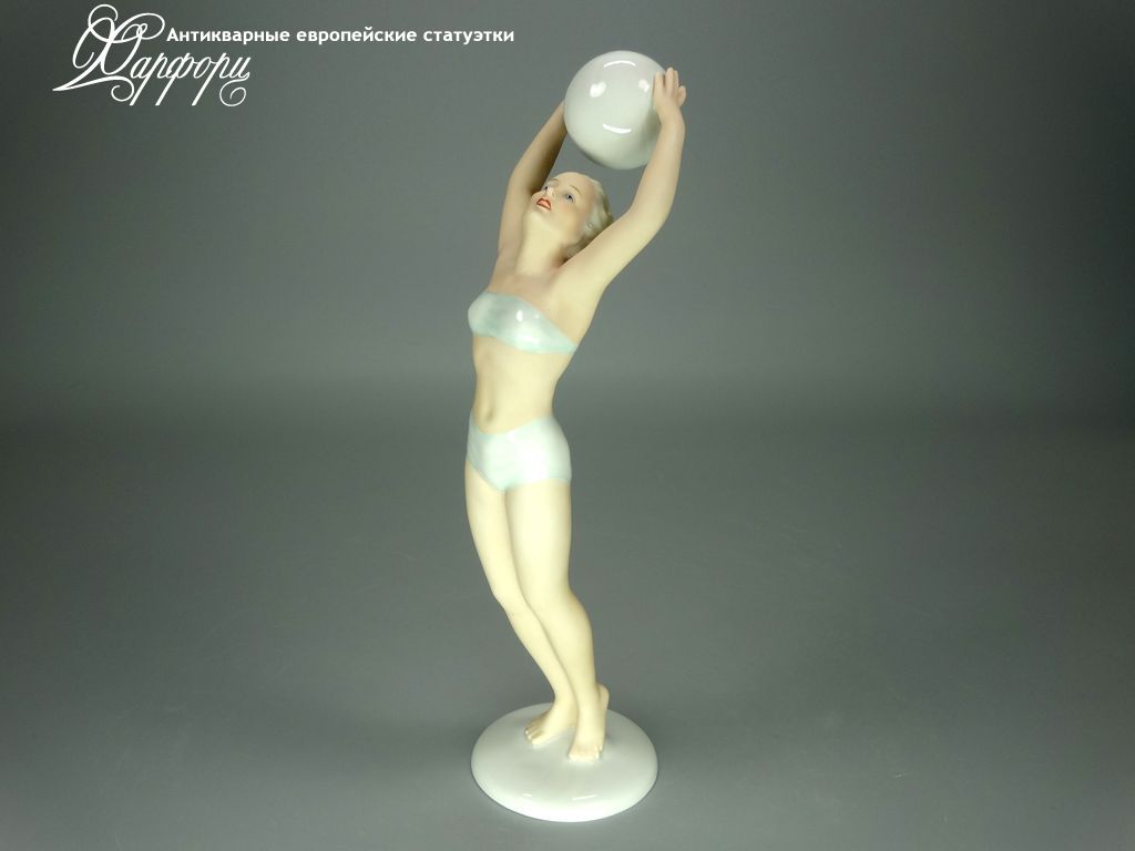 Купить фарфоровые статуэтки Schaubach Kunst, Девушка с шаром, Германия